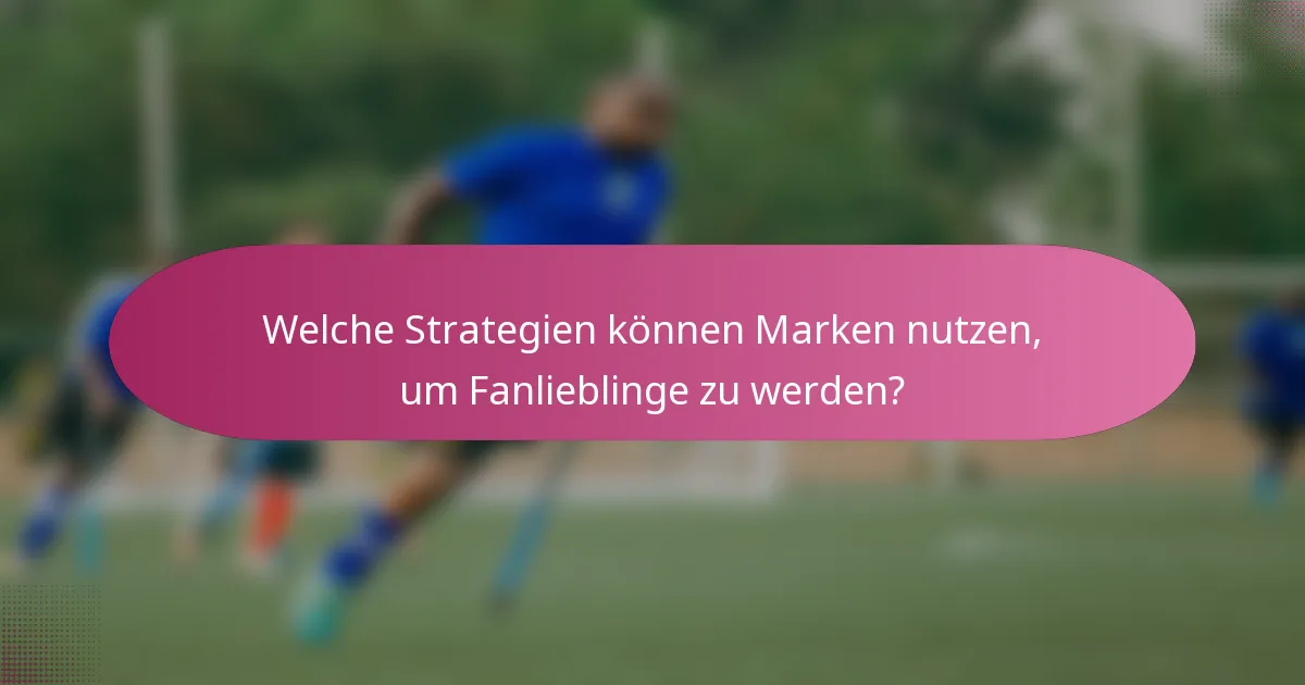 Welche Strategien können Marken nutzen, um Fanlieblinge zu werden?