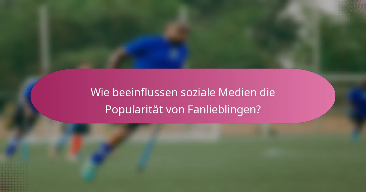 Wie beeinflussen soziale Medien die Popularität von Fanlieblingen?