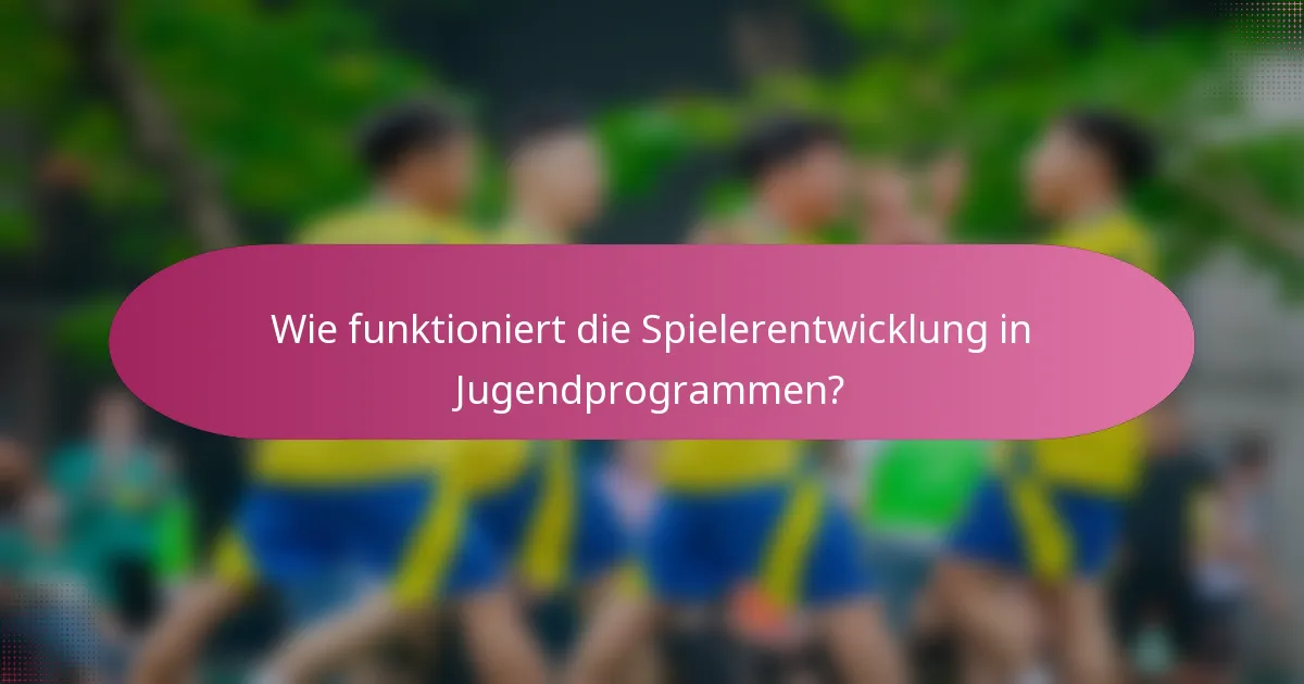 Wie funktioniert die Spielerentwicklung in Jugendprogrammen?